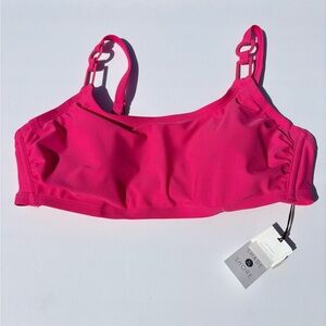 Shade & Shore Pink Bikini Top Adjustable Straps